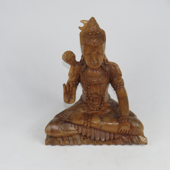 Statua di Shiva in legno
