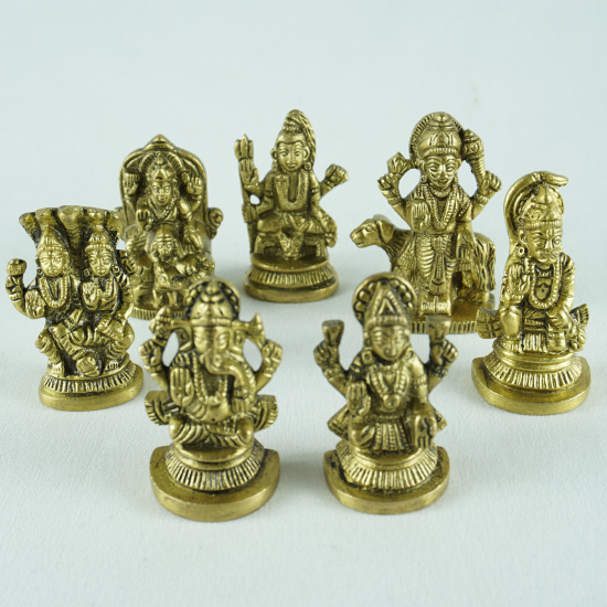 Miniature in ottone divinità induiste
