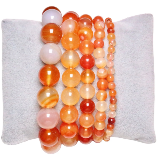 Bracciale corniola multicolore 0.8 cm