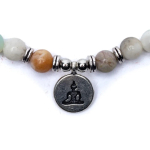 Mala in Amazzonite elastico con Buddha