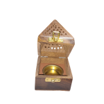 Bruciaincenso a piramide in legno