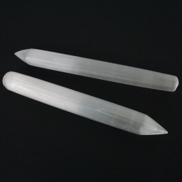 Massaggiatori in selenite 15 cm con punta