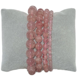 Bracciale quarzo fragola 1 cm