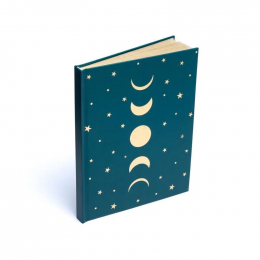 Quaderno fasi lunari e stelle blu