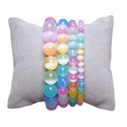 Bracciale selenite arcobaleno 0,8 cm