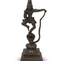 Krishna e Kaliya in ottone 21 cm