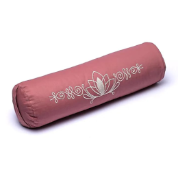 Bolster meditazione rosa antico loto cotone organico