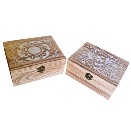 Scatola in legno decori grande