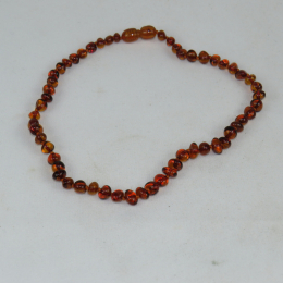 Collana ambra bimbi color cognac