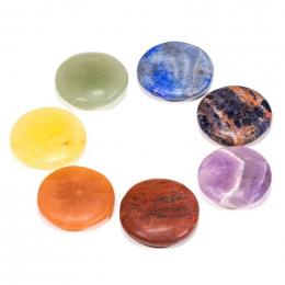 Minerali rotondi colori dei chakra SET di 7
