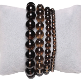 Bracciale quarzo fumè 0,8 cm
