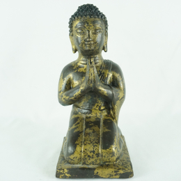 Buddha in preghiera in bronzo