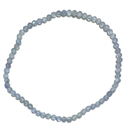 Bracciale Sfaccettato Acquamarina 3 mm