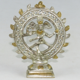 Shiva Nataraja ottone anello doppio color oro