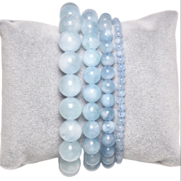 Bracciale acquamarina qualità AAA 0.8 cm