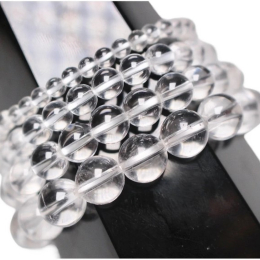 Bracciale cristallo di rocca 0,8 cm