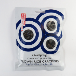 Cracker di riso integrale e sesamo nero