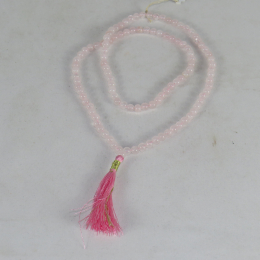Mala 108 perle quarzo rosa qualità AA