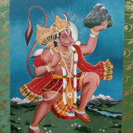 Quadro Hanuman dipinto a mano
