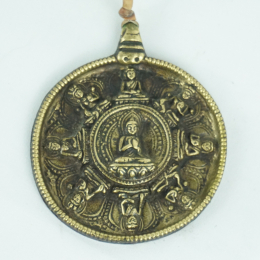 Medaglione in metallo tibetano