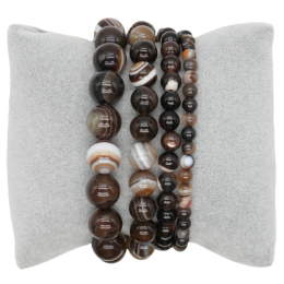 Bracciale agata marrone 0,6 cm