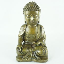 Buddha con ciotola in bronzo