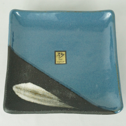 Piatto in ceramica giapponese quadrato