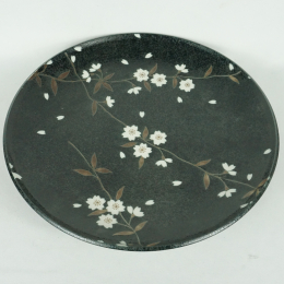 Piatto in ceramica rotondo con fiori