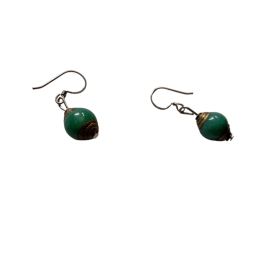 Orecchini con sfera turchese