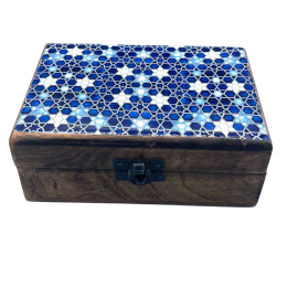 Cofanetto Portagioie 15x10x6cm - Stelle Blu