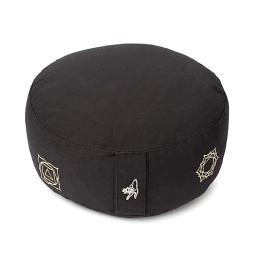Cuscino meditazione nero 7 chakra cotone organico (OCS)