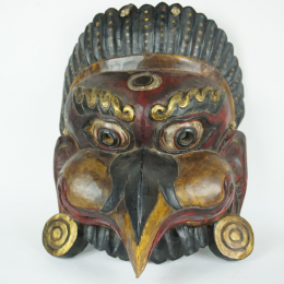 Maschera in legno Nepal Garuda