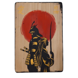 Pannello dipinto coppia guerrieri di spalle