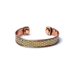 Braccialetto magnetico in rame Fiore della vita