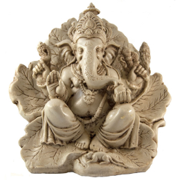 Ganesh statua in resina color avorio