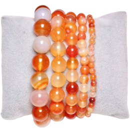 Bracciale corniola multicolore 0.8 cm