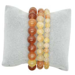 Bracciale calcite rossa multicolore 0,6 cm