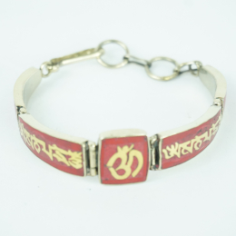 Bracciale in metallo con mantra