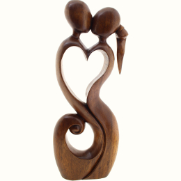 Statua amorini a cuore 40 cm