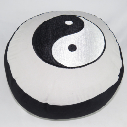 Cuscino meditazione Yin Yang bianco/nero