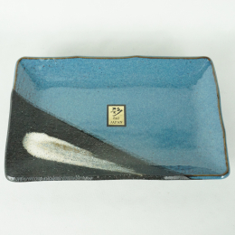Piatto in ceramica giapponese rettangolare