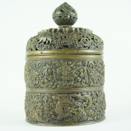 Contenitore cilindrico in bronzo