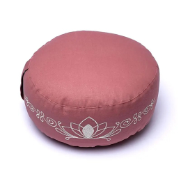 Cuscino meditazione rosa antico loto cotone organico